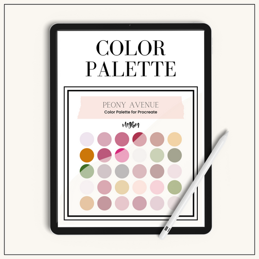 Peony Avenue Palette | Color Palette for Procreate