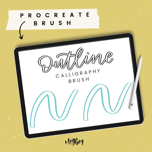 The Outline Calligraphy Brush | Brush for Procreate