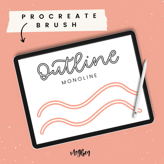 The Outline Monoline Brush | Brush for Procreate