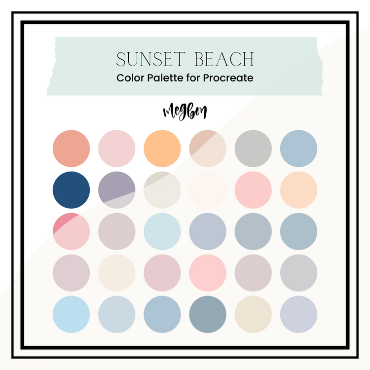 Sunset Beach Palette | Color Palette for Procreate